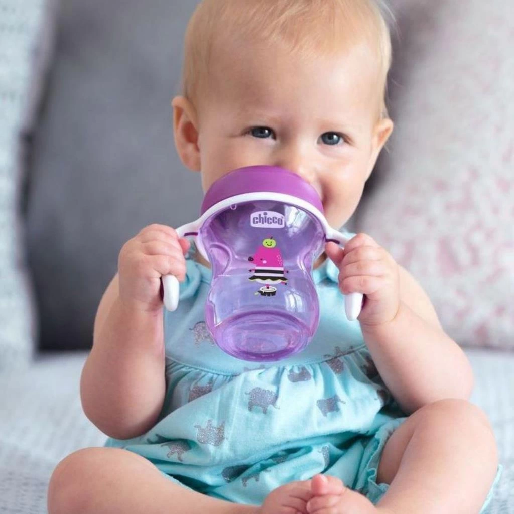 Çocuk Chicco Yarı Yumuşak Uçlu Alıştırma Bardağı 6 Ay+ 200 ml Kız - Görsel 2