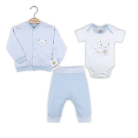 Çocuk Çift Ayıcık 3lü Takım 4556 Mavi