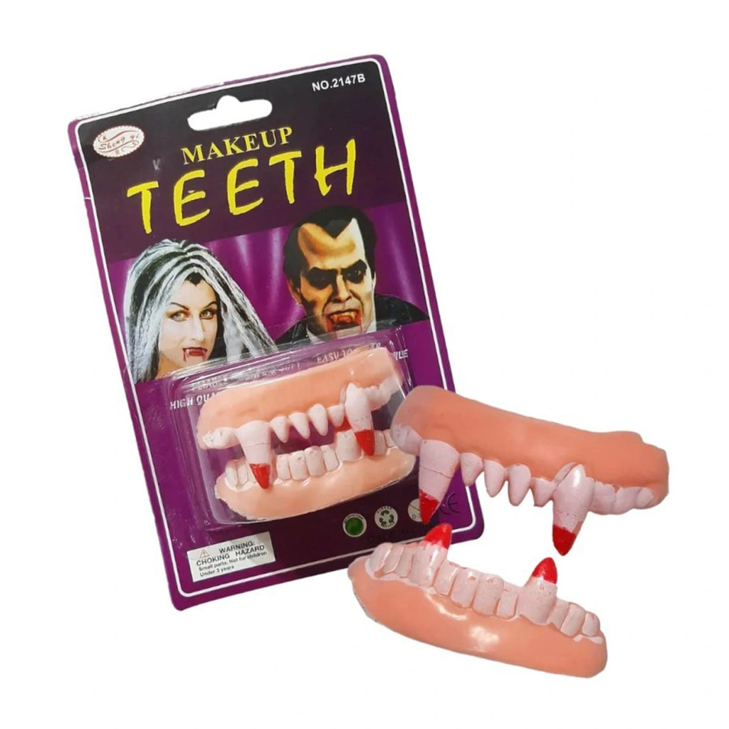 Eğitici Oyuncak Çift Damak Yumuşak Vampir Dişleri 1 Çift - Görsel 2