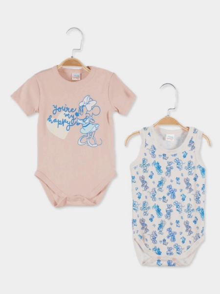 Çimpa MN20845 Minnie 2'Li Body Pembe Pembe