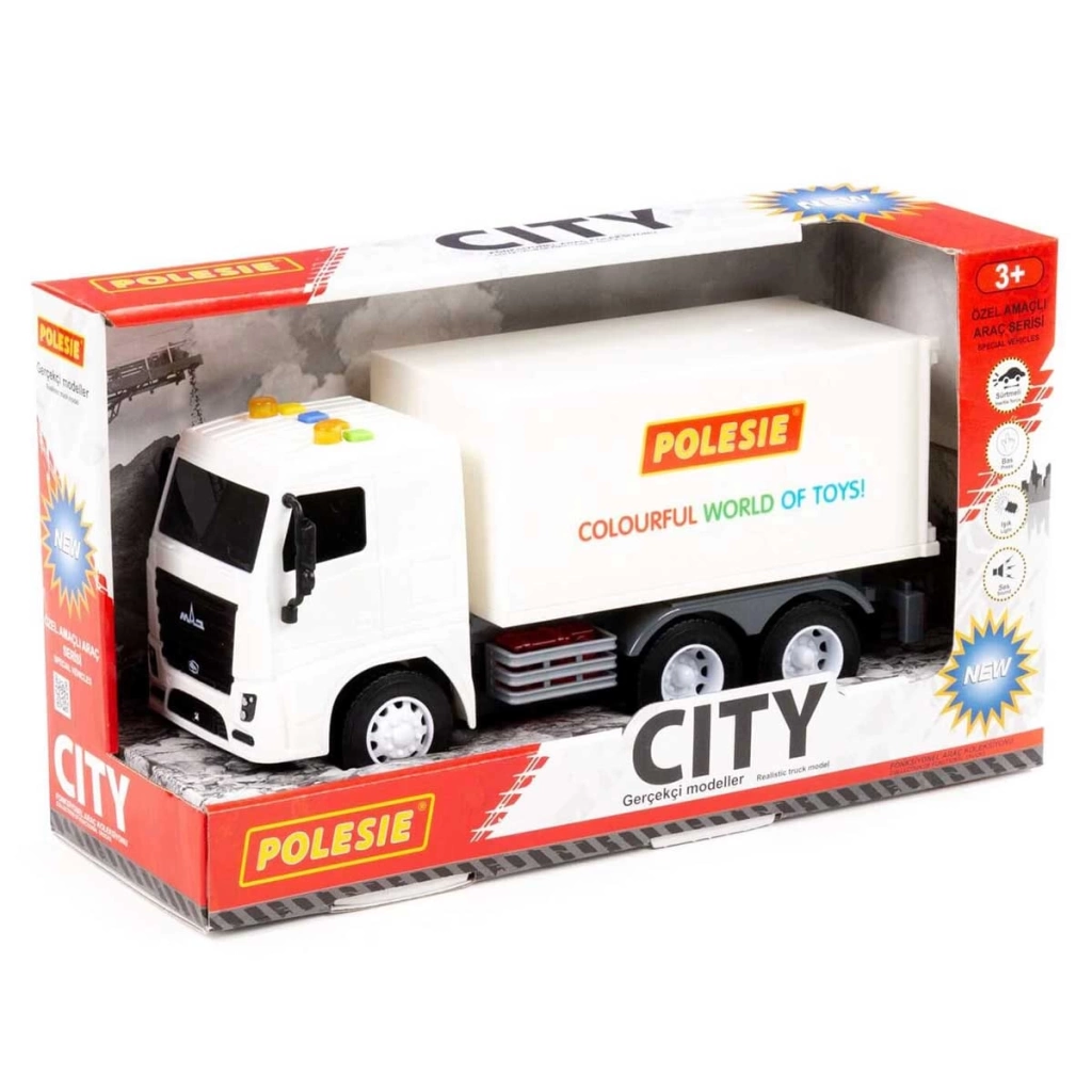 City 2 Sesli ve Işıklı Kapalı Kasa Kamyon 96364 - Görsel 3
