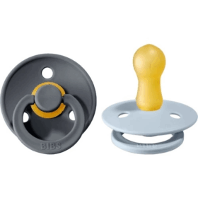 Colour Kauçuk Emzik 2li 0-6 Ay Iron / Baby Blue