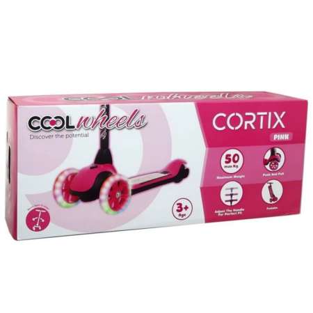 Cool Wheels Cortix Scooter Pembe 3 Tekerlekli Katlanabilir Çocuk Scooter