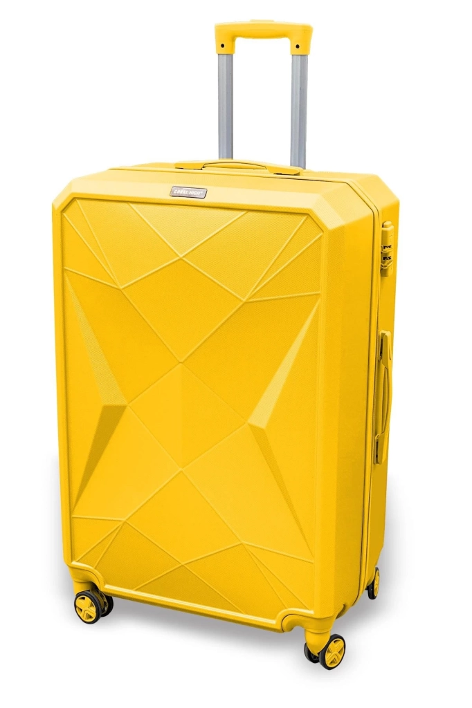 Coral High Diamond ABS Sarı Büyük Boy Valiz 16628 - Görsel 2