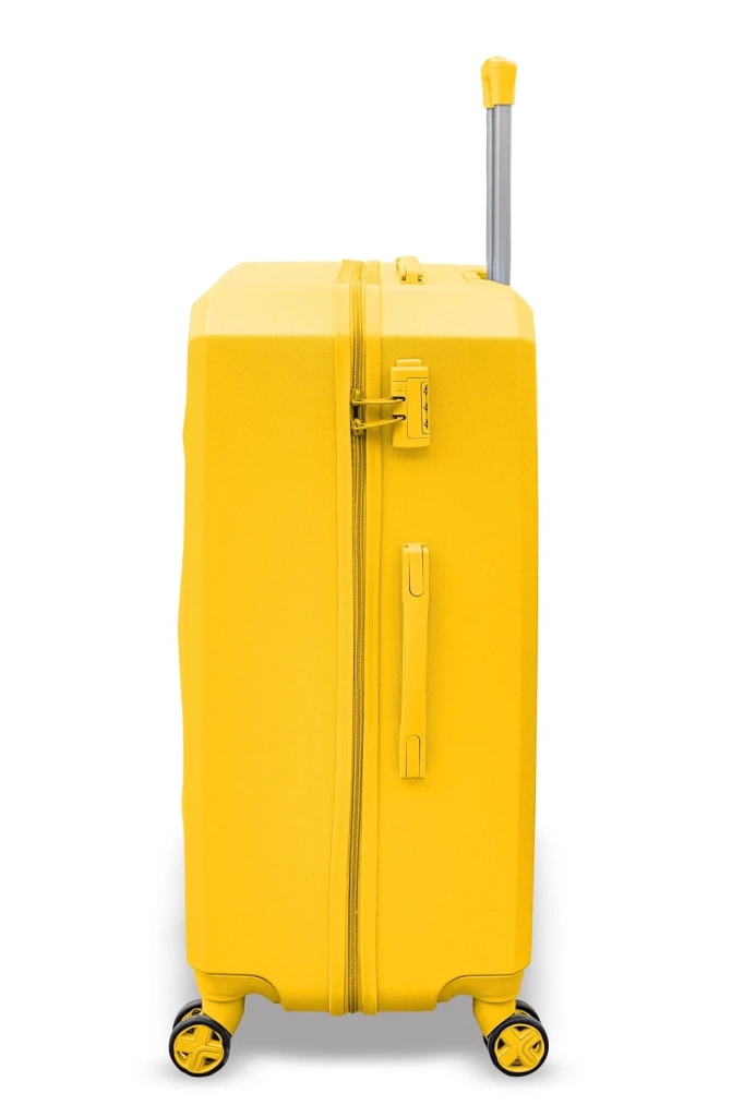 Coral High Diamond ABS Sarı Büyük Boy Valiz 16628 - Görsel 3
