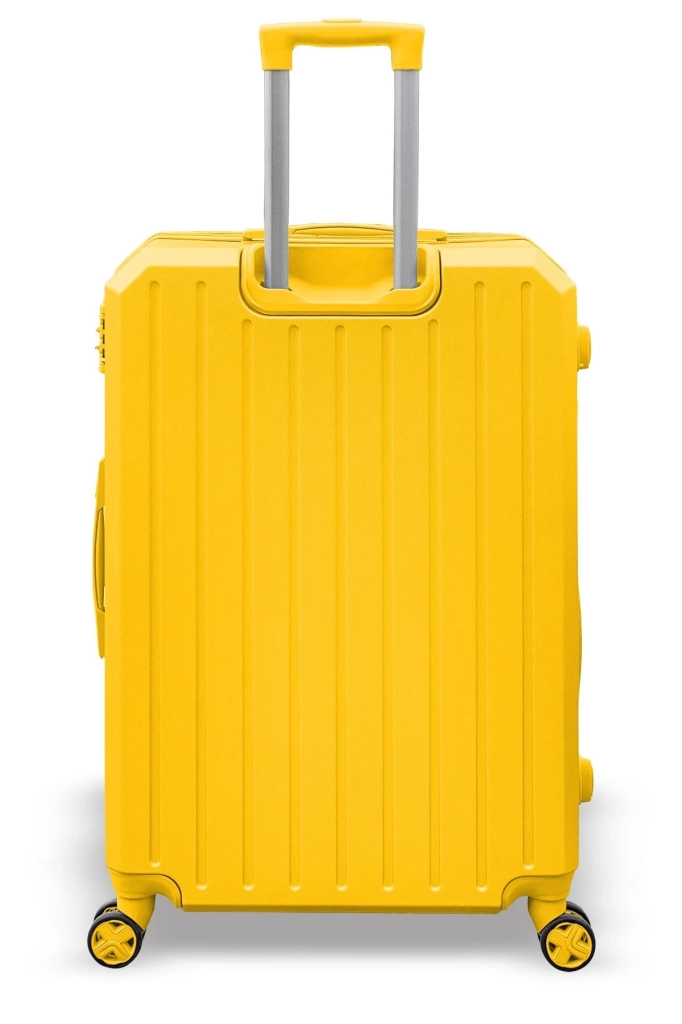 Coral High Diamond ABS Sarı Büyük Boy Valiz 16628 - Görsel 4