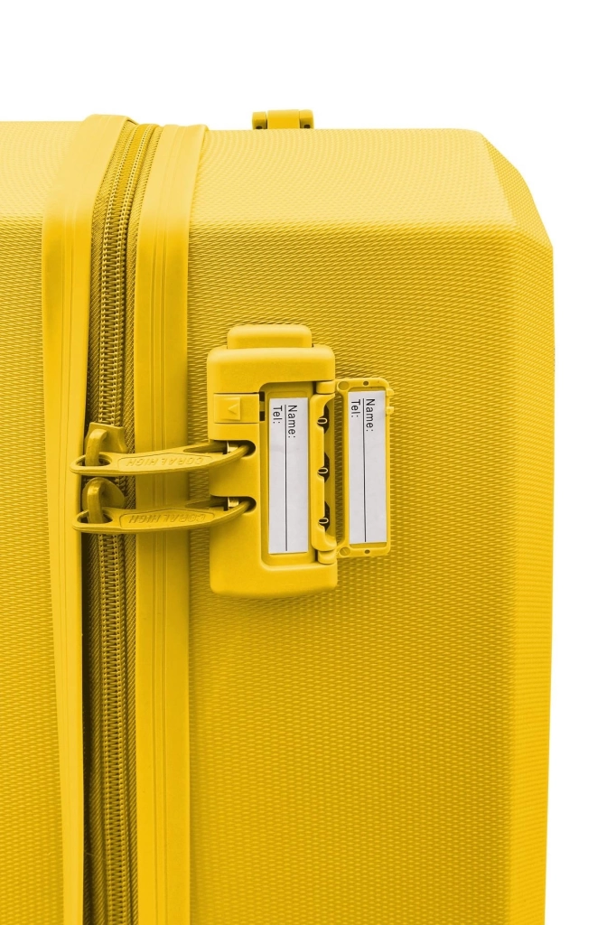 Coral High Diamond ABS Sarı Büyük Boy Valiz 16628 - Görsel 5