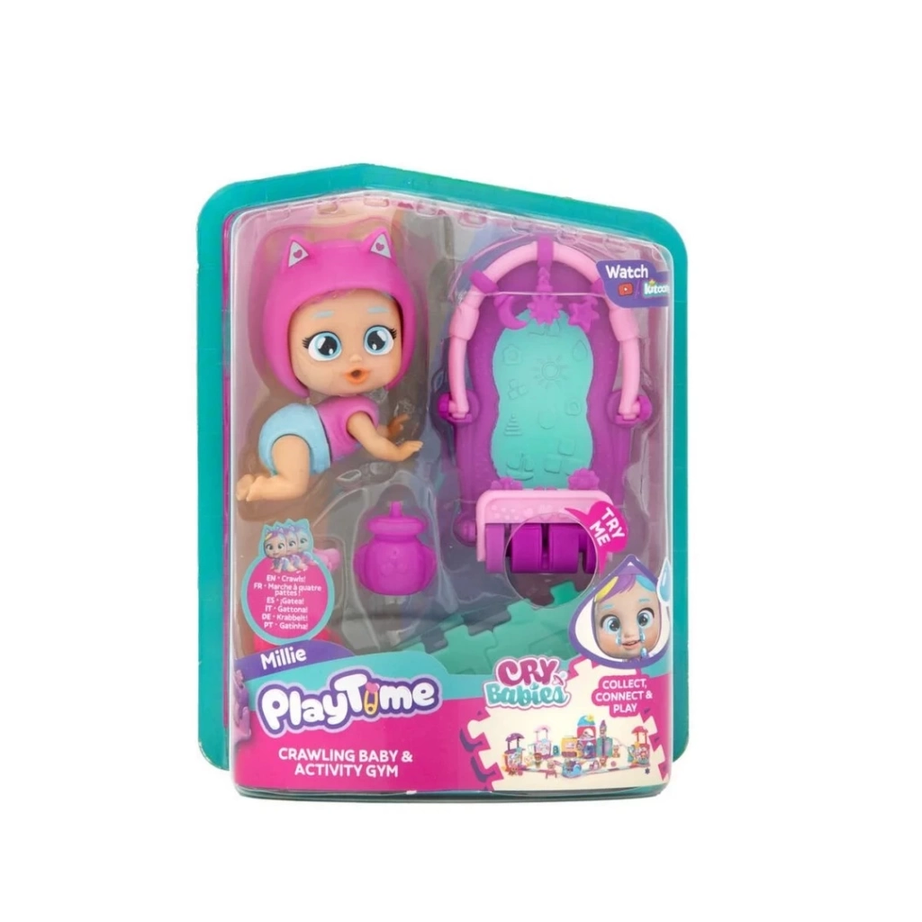 Eğitici Çocuk Gelişim Cry Babies Play Time Mini Millie Bebek ve Aktivite Halısı - Görsel 2