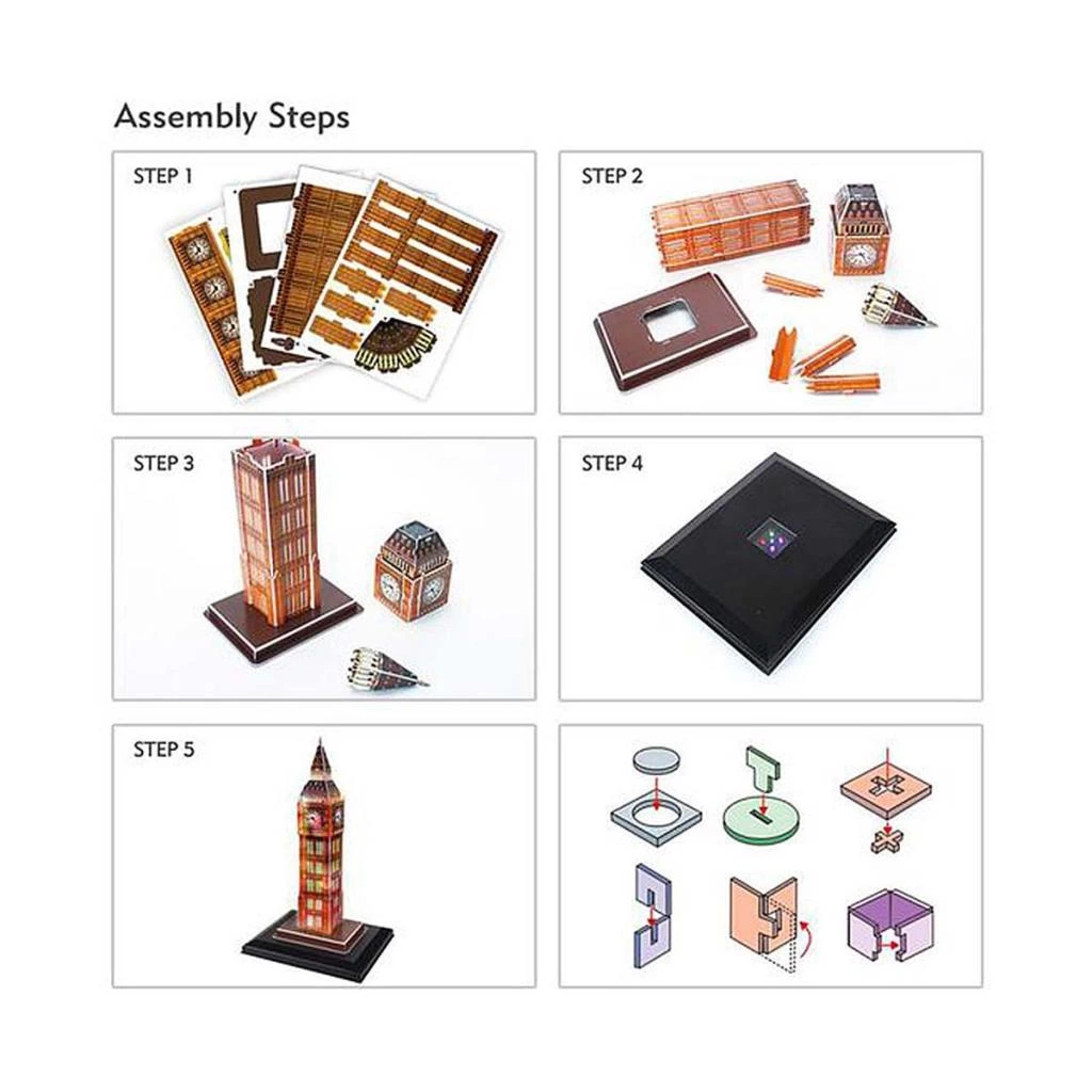 Cubic Fun 28 Parça 3D Puzzle Big Ben Saat Kulesi - Görsel 2
