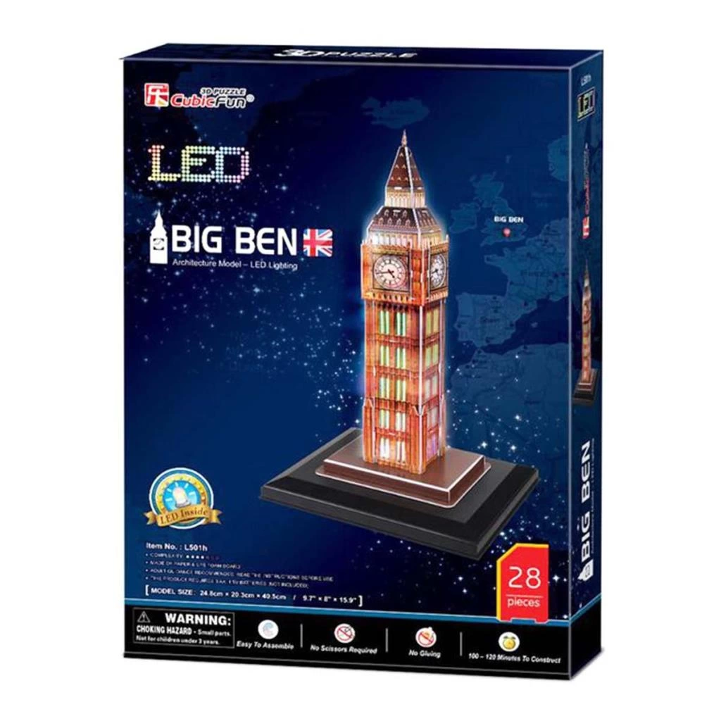Cubic Fun 28 Parça 3D Puzzle Big Ben Saat Kulesi - Görsel 3