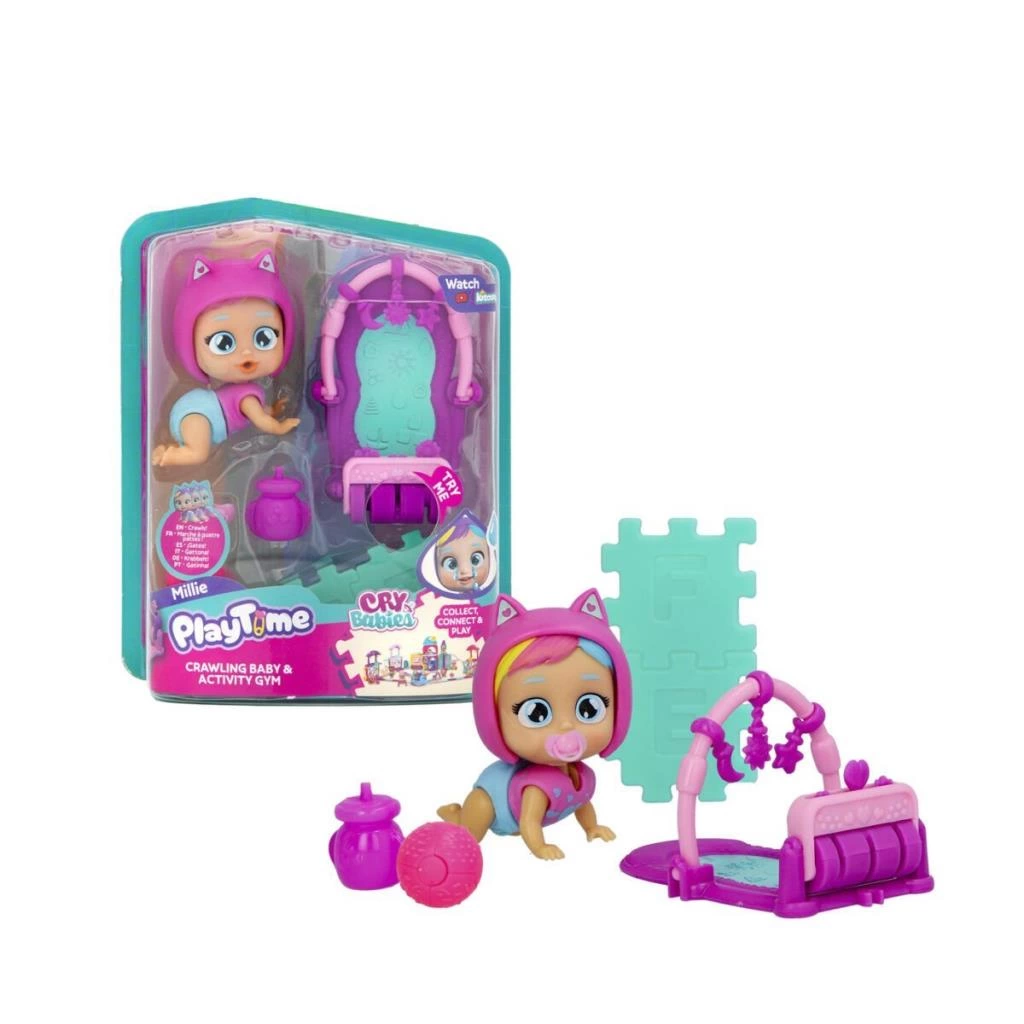 Eğitici Çocuk Gelişim CYP04000 Cry Babies Play Time Mini Millie Bebek ve Aktivite Halısı - Görsel 2