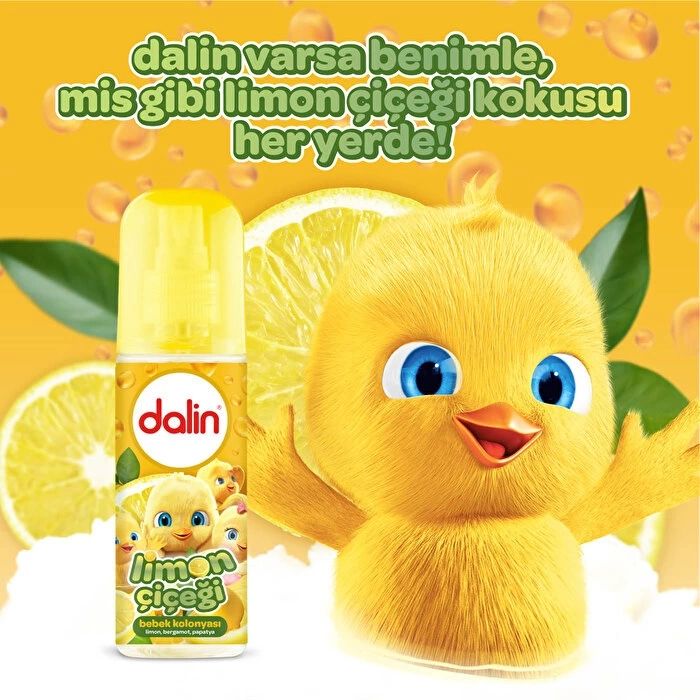 Çocuk Dalin Sprey Bebek Kolonyası Limon Çiçeği 150 ml - Görsel 2