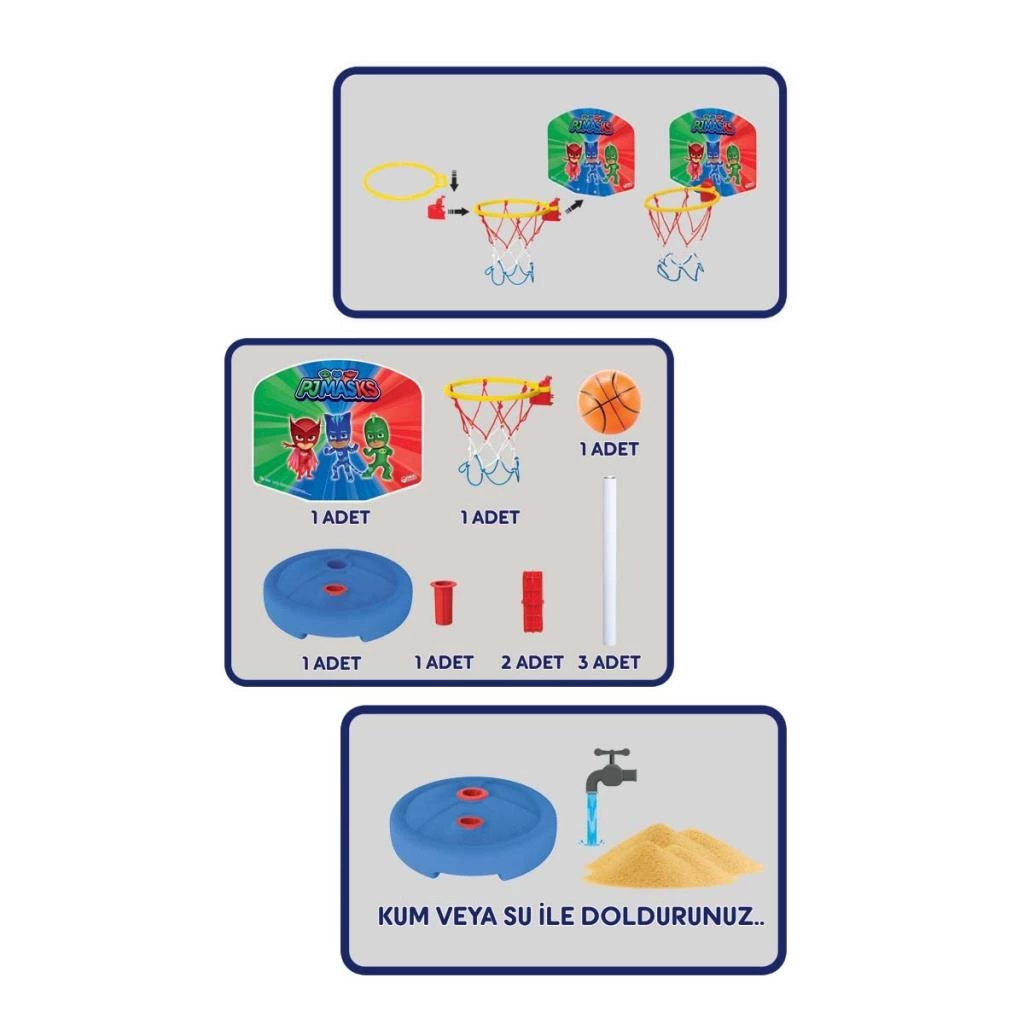 Dede PjMasks Küçük Ayaklı Basketbol Potası - Görsel 2
