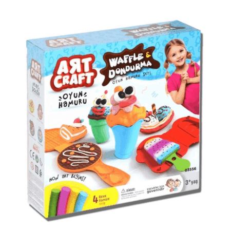 Çocuk Dede Waffle ve Dondurma Oyun Hamuru Seti