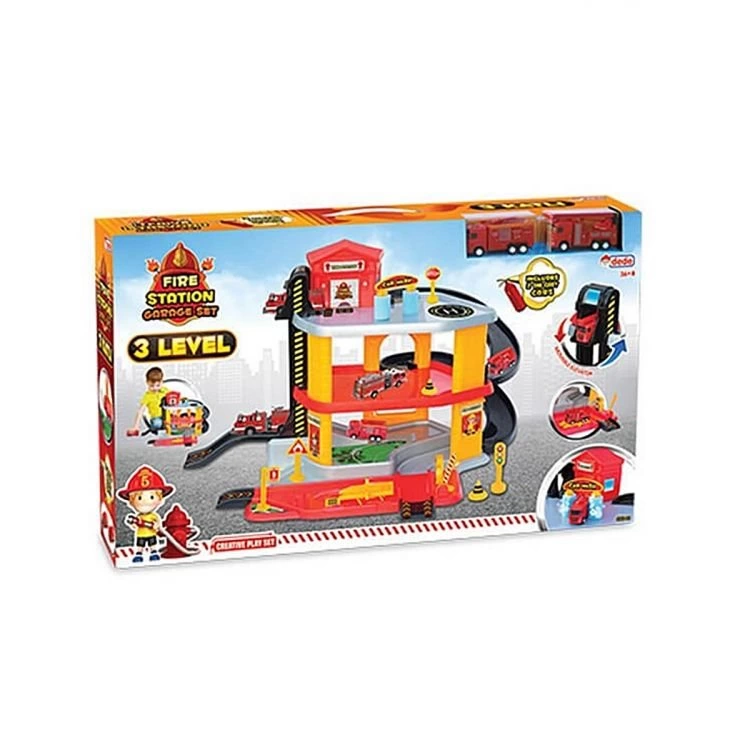 Çocuk Dede3KatlıİtfaiyeGarajSeti - Görsel 2