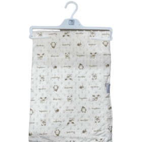 Desenli Büyük Boy Scoop 90x108 Bebek Battaniye 64614 Ekru