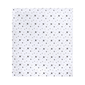 Desenli Müslin Bebe Battaniye 120x100 ART-319 Yıldız Yağmuru Gri