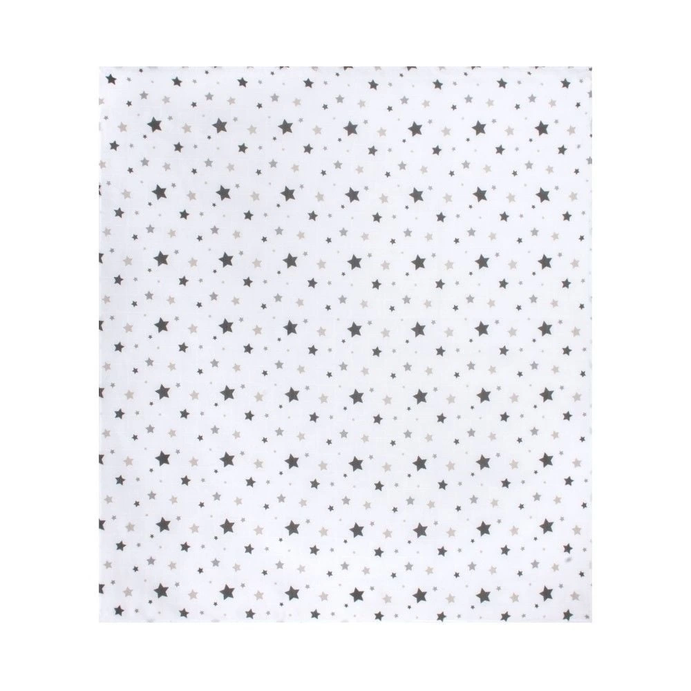 Desenli Müslin Bebe Battaniye 120x100 ART-319 Yıldız Yağmuru Gri