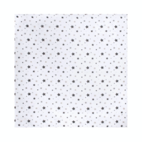 Desenli Müslin Bebek Battaniyesi 100x100 ART-353 Yıldız Yağmuru Gri