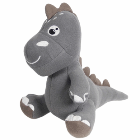 Çocuk Dino Peluş Oyuncak Gri 25 cm