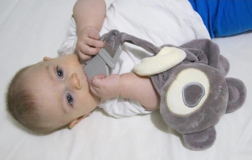 Diş Kaşıyıcılı Uykucu Ayıcık 680 Gri - Görsel 4