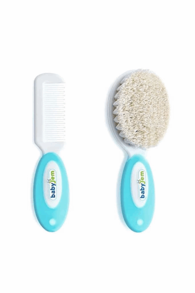 Çocuk Doğal Kıl Fırça Tarak Seti 519 Mavi