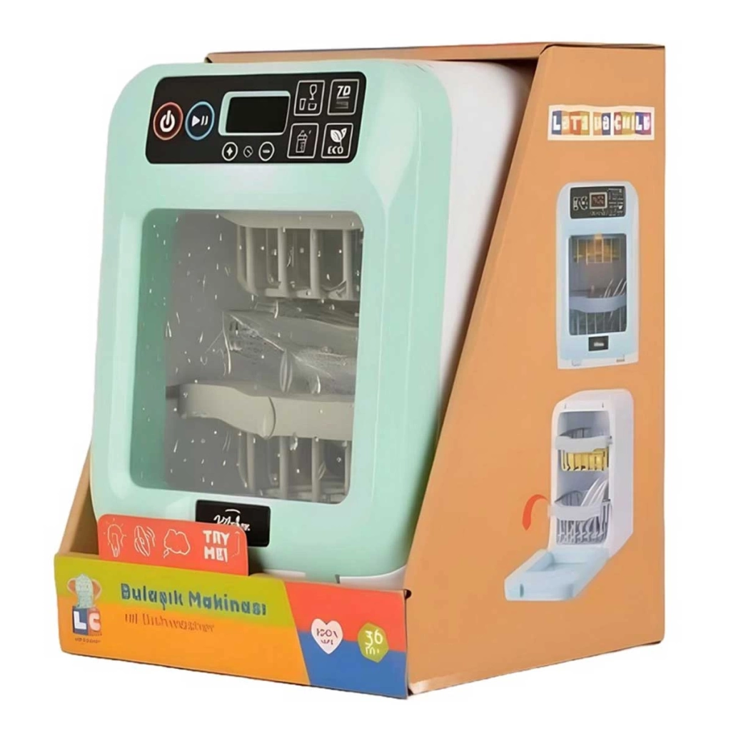 Çocuk Dokunmatik Ekranlı ve Sesli Oyuncak Bulaşık Makinesi - Görsel 3