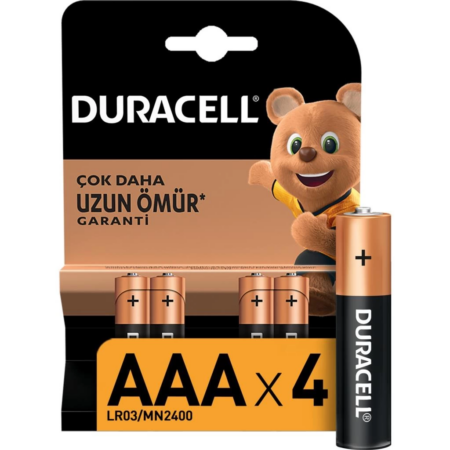 Eğitici Çocuk  Gelişim Duracell 4'Lü AAA İnce Kalem Pil