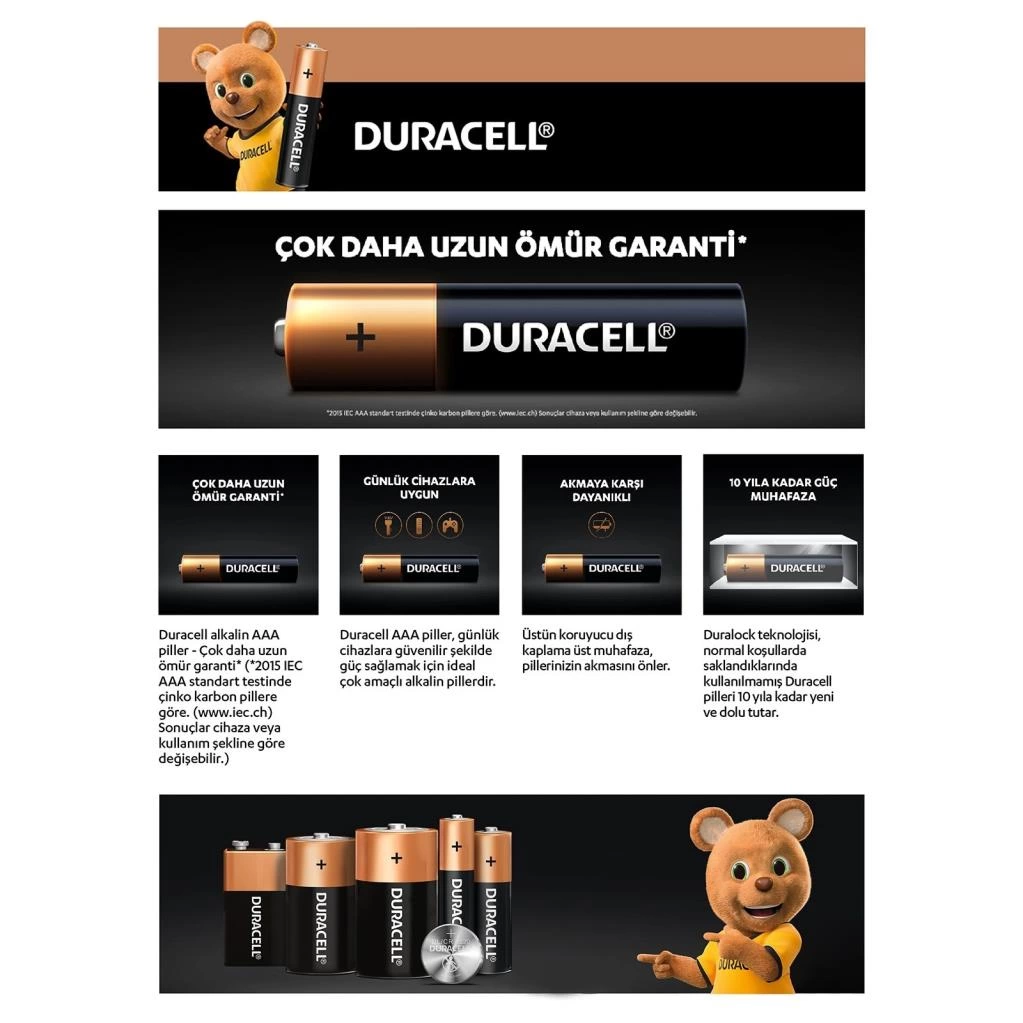 Eğitici Çocuk Gelişim Duracell 6'Lı AAA İnce Kalem Pil - Görsel 4