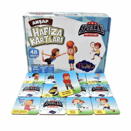 Çocuk Eğitici  Ahşap Hafıza Kartları Sporlar