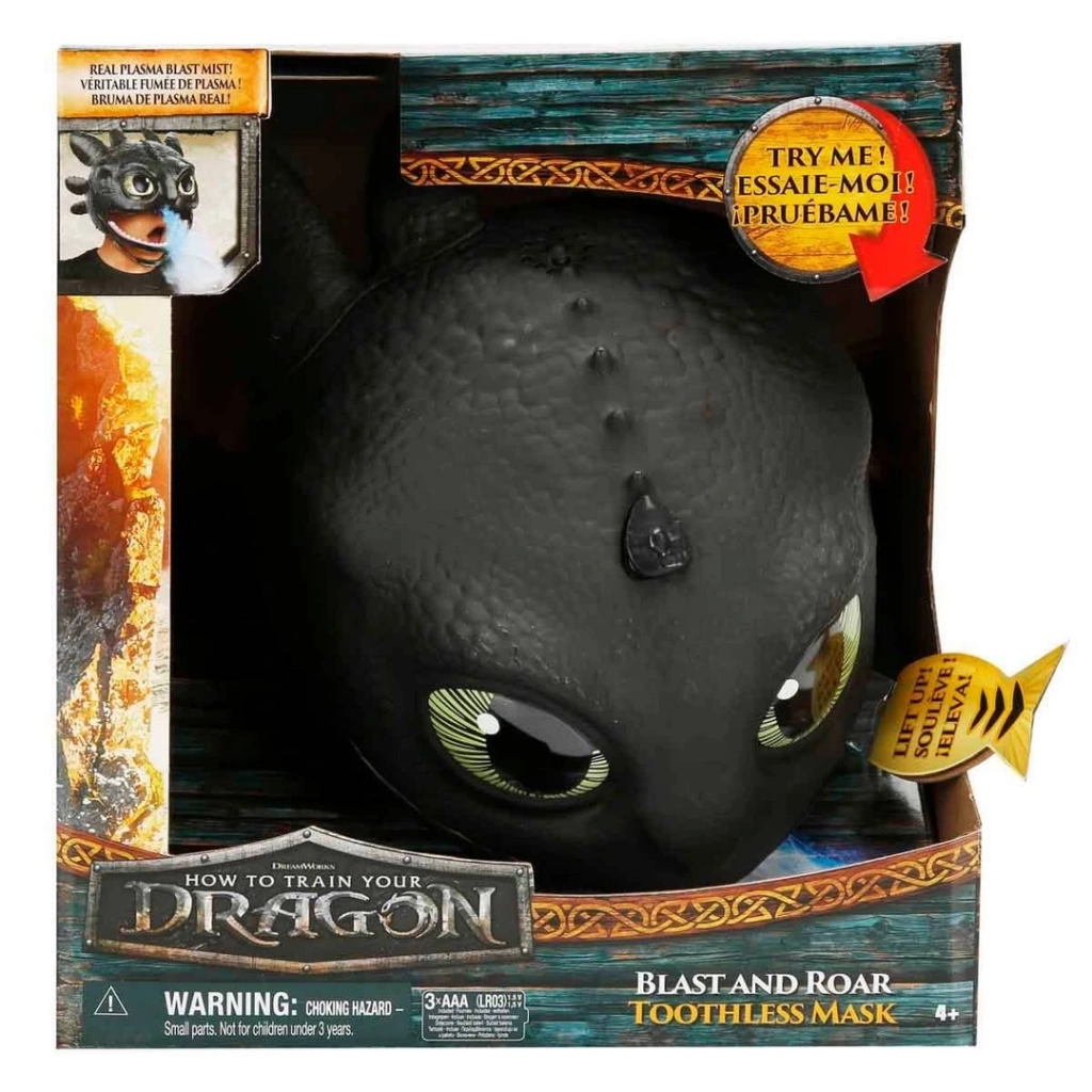 Eğitici Çocuk Ejderhayı Nasıl Eğitirsin? Toothless Sesli ve Işıklı Maske 38 cm - Görsel 3