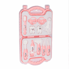 Çocuk ERN-2039 Çantalı Pembe Dişçi Kız Seti -Heroes Toys