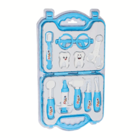 Çocuk ERN-2040 Çantalı Mavi Dişçi Seti -Heroes Toys