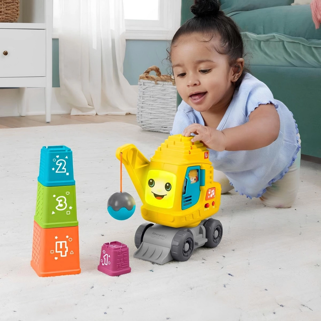 Çocuk Fisher Price Sesli ve Işıklı Eğitici Vinç HWY62 - Görsel 5