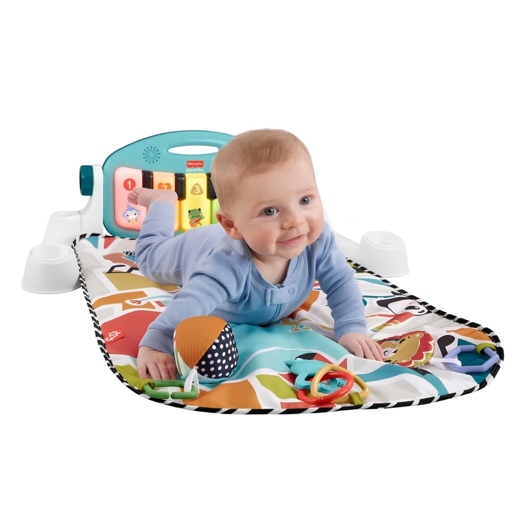 Fisher Price Sesli ve Işıklı Neşeli Hayvanlar Piyanolu Oyun Halısı HWY49 - Görsel 3