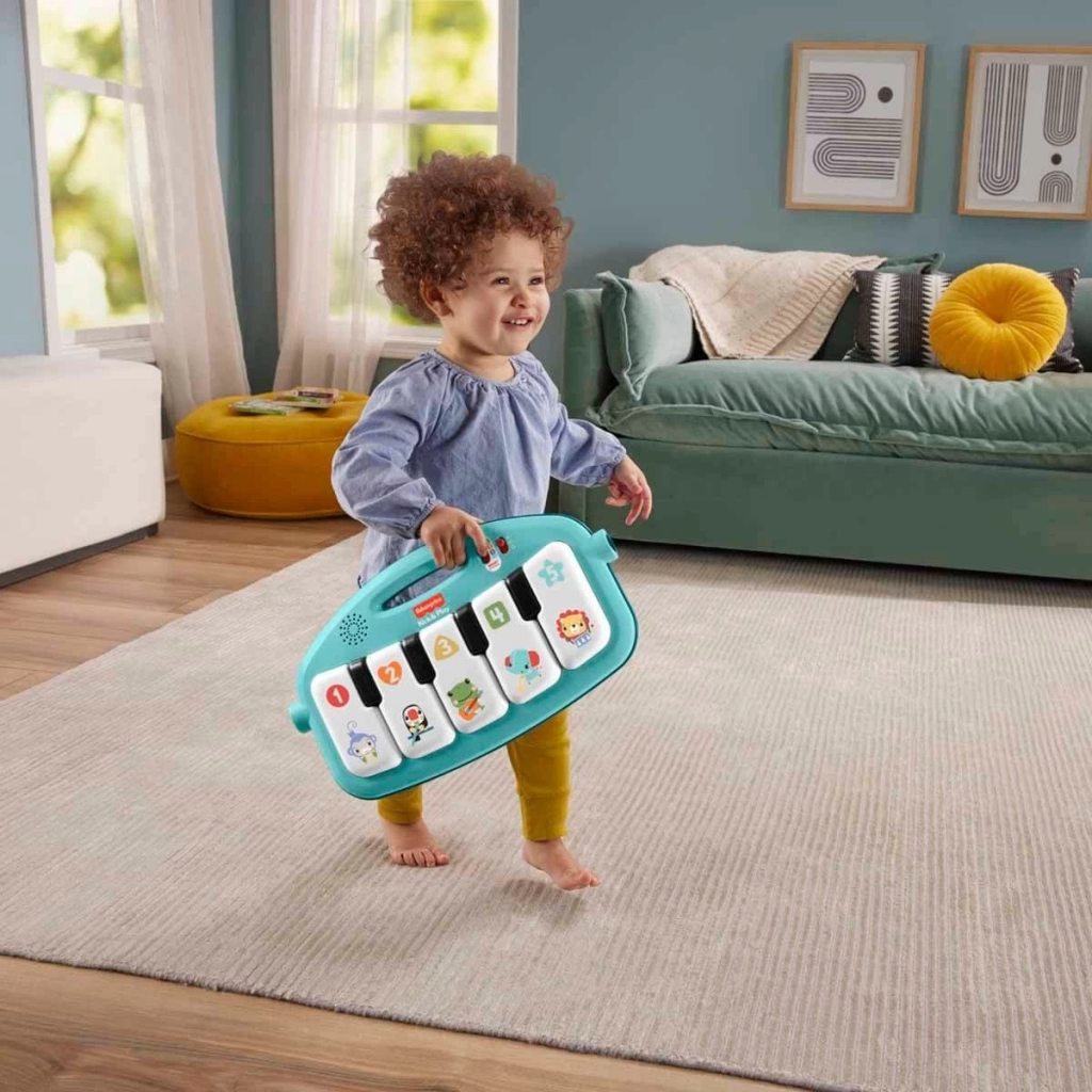 Fisher Price Sesli ve Işıklı Neşeli Hayvanlar Piyanolu Oyun Halısı HWY49 - Görsel 5