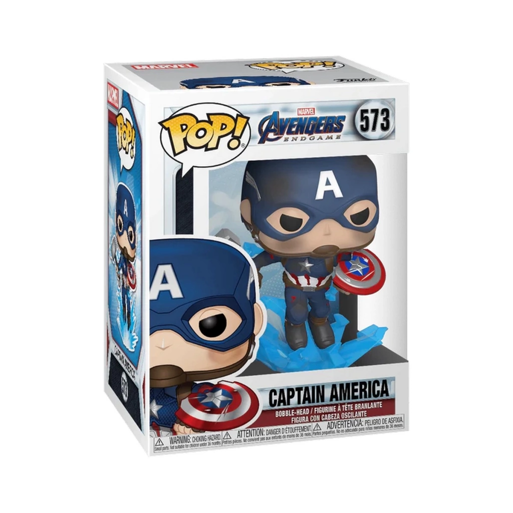 Captain America Funko POP Marvel Endgame Figür Kırık Kalkanlı - Görsel 2