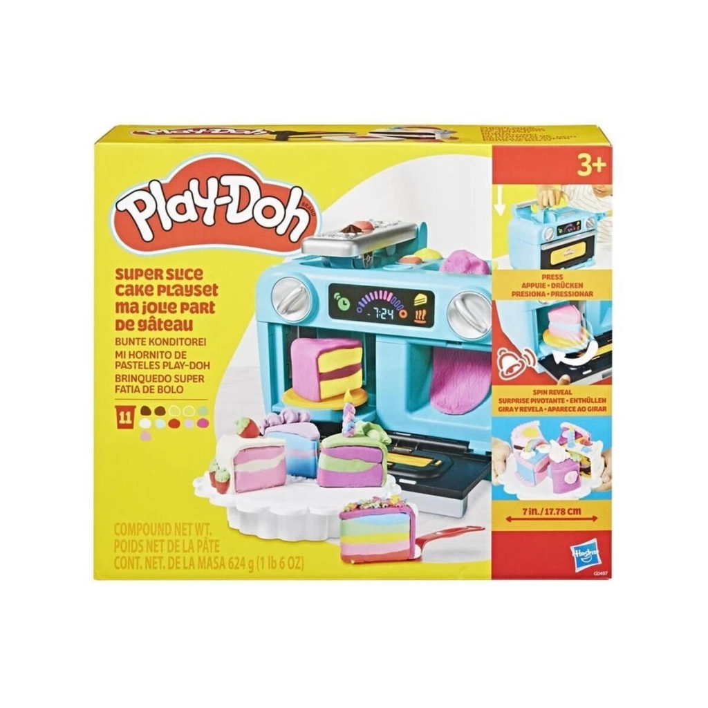 Eğitici Çocuk G0497 Play-Doh Süper Dilimli Kek Oyun Seti +3 yaş - Görsel 4