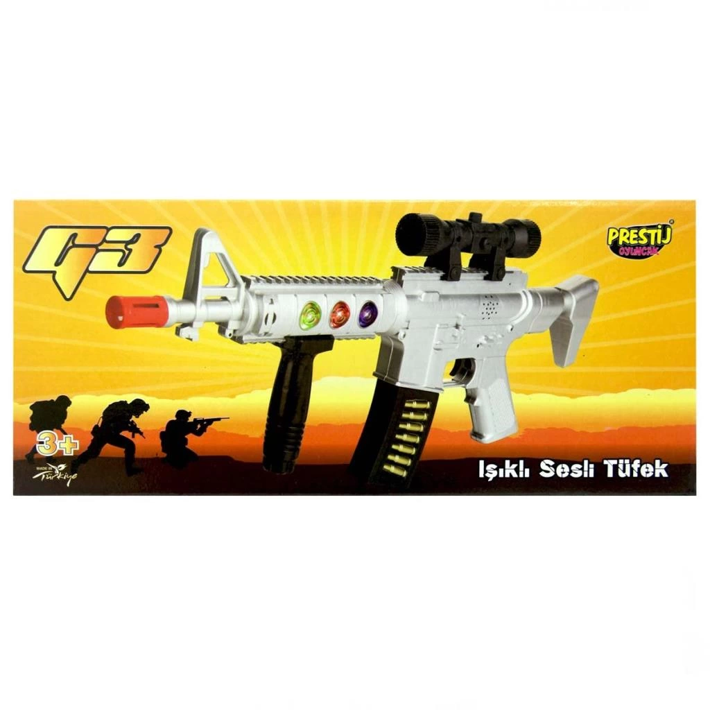 Çocuk G3 Işıklı Sesli Tüfek - Görsel 2
