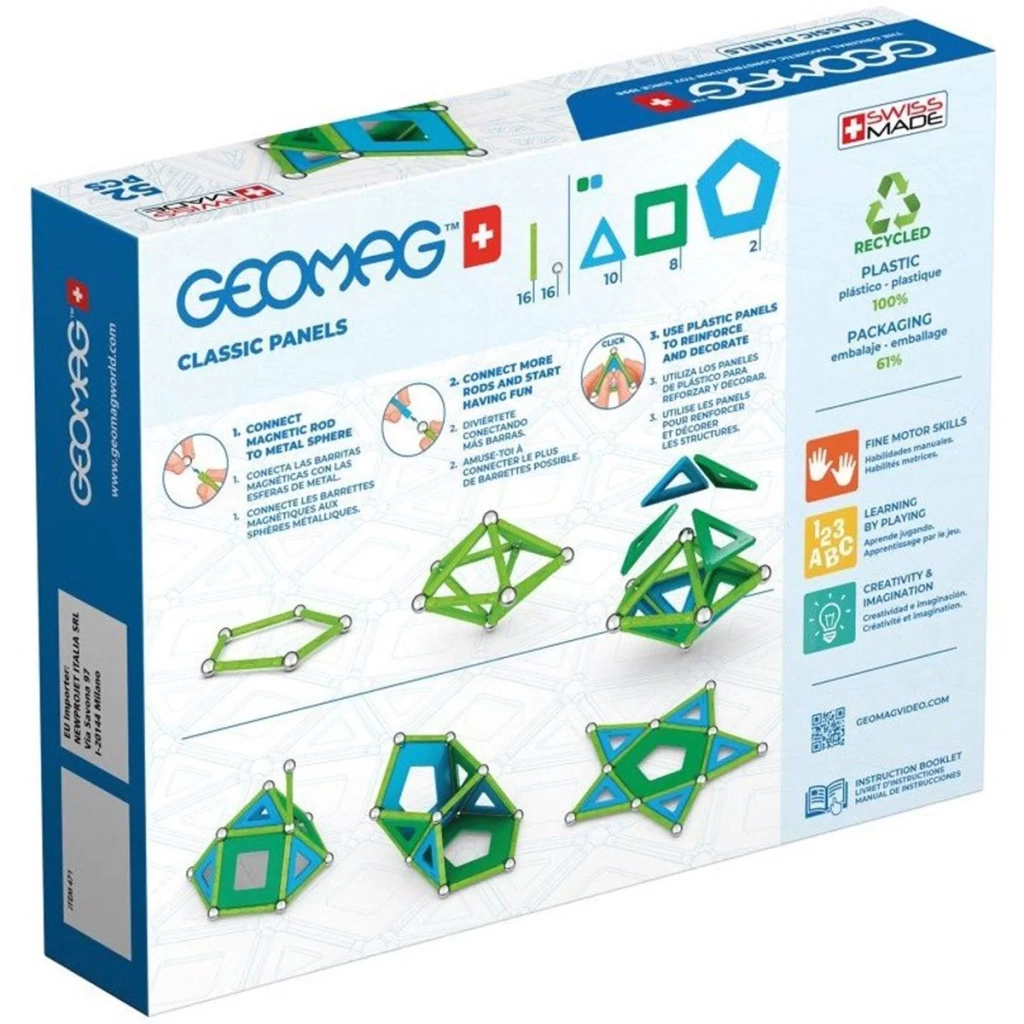 Geomag Classic Panels Manyetik Zeka Oyunu 52 Parça - Görsel 3