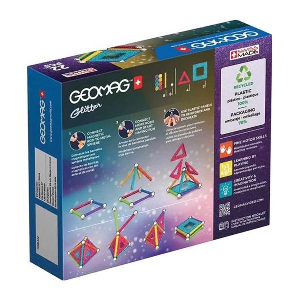Çocuk Geomag Glitter Manyetik Zeka Oyunu 22 Parça - Görsel 2