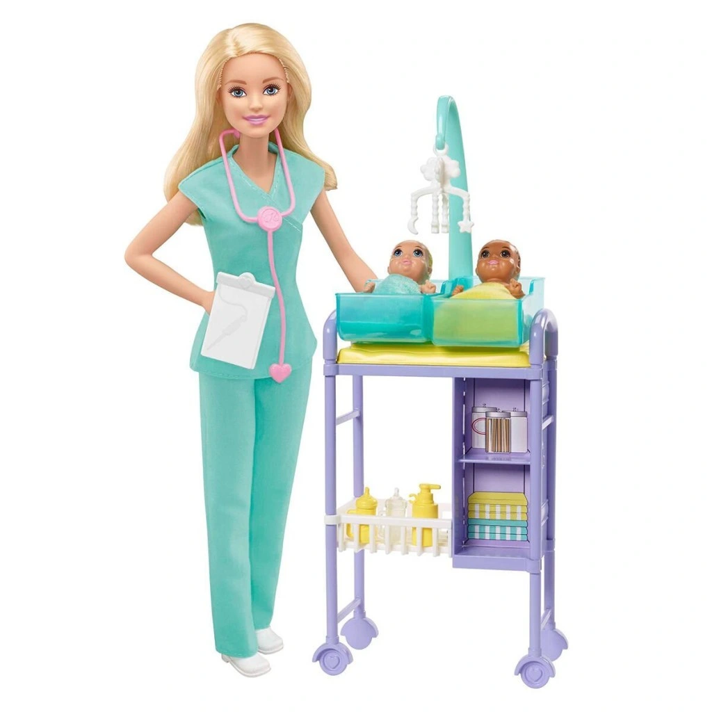 Eğitici Oyuncak GKH23 Barbie Bebek Doktoru - Sarışın - Görsel 2
