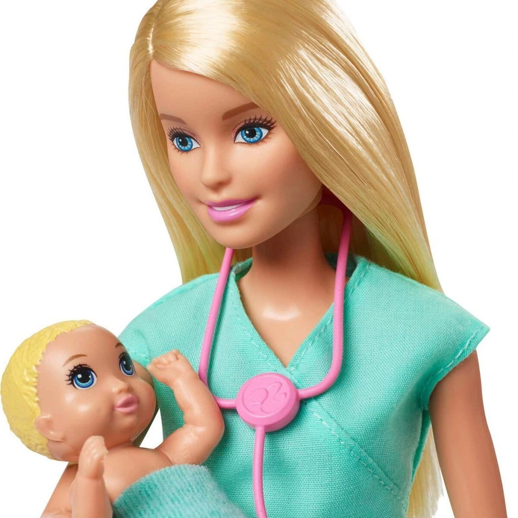 Eğitici Oyuncak GKH23 Barbie Bebek Doktoru - Sarışın - Görsel 5