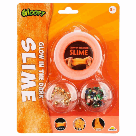 Çocuk Gloopy Karanlıkta Parlayan Turuncu Slime