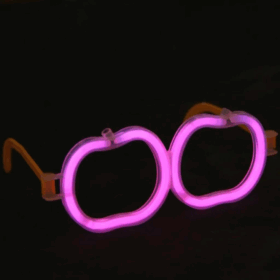 Çocuk   Glow Stick Elma Gözlük - Glow Partisi Gözlüğü - Glow Stick Gözlük 12 Adet