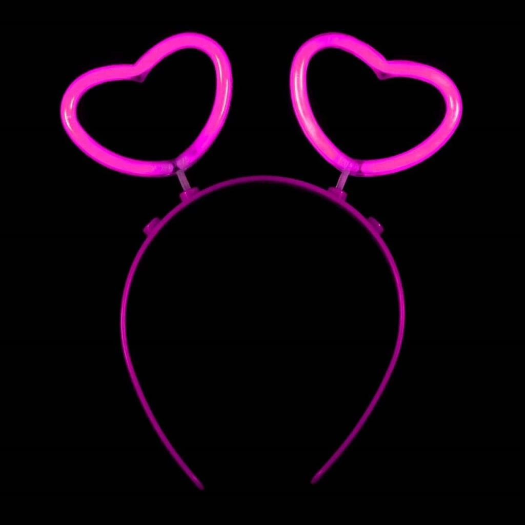 Glow Stick Karanlıkta Yanan Fosforlu Kalp Taç 12 Adet Işıltılı Parti Eğlencesi - Görsel 4