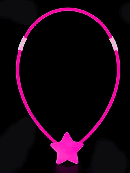 Çocuk   Glow Stick Yıldız Kolye - Glow Kolye - Glow Stick Partisi Yıldız Kolye 6 Adet