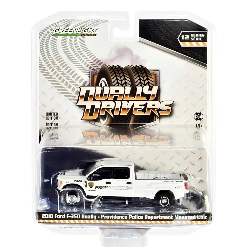 Çocuk Greenlight 1/64 2018 Ford F-350 Dually Providence Police - Görsel 2