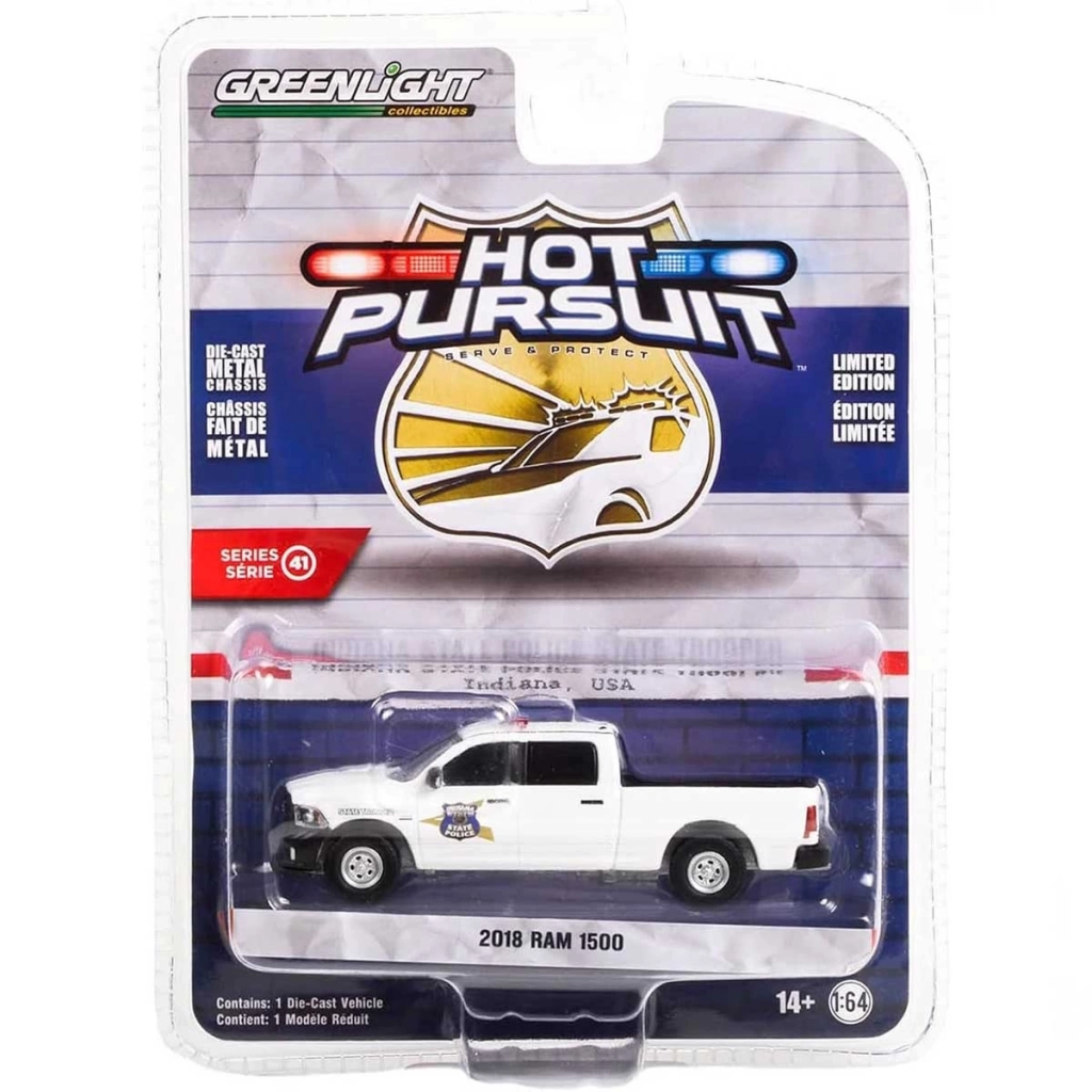 Greenlight 1/64 2018 Ram 1500 Indiana State Police State Trooper - Görsel 2