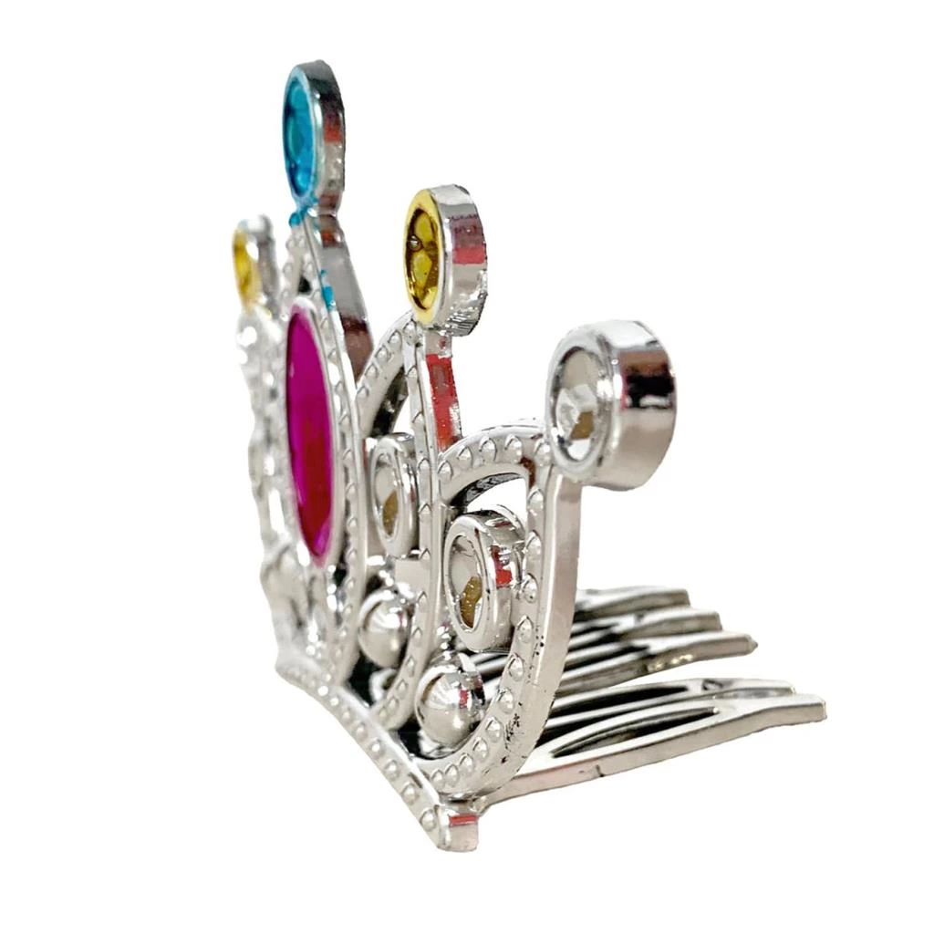 Çocuk Gümüş Renk Taraklı Model Prenses Kraliçe Tacı 2 No 12x7 cm - Görsel 4